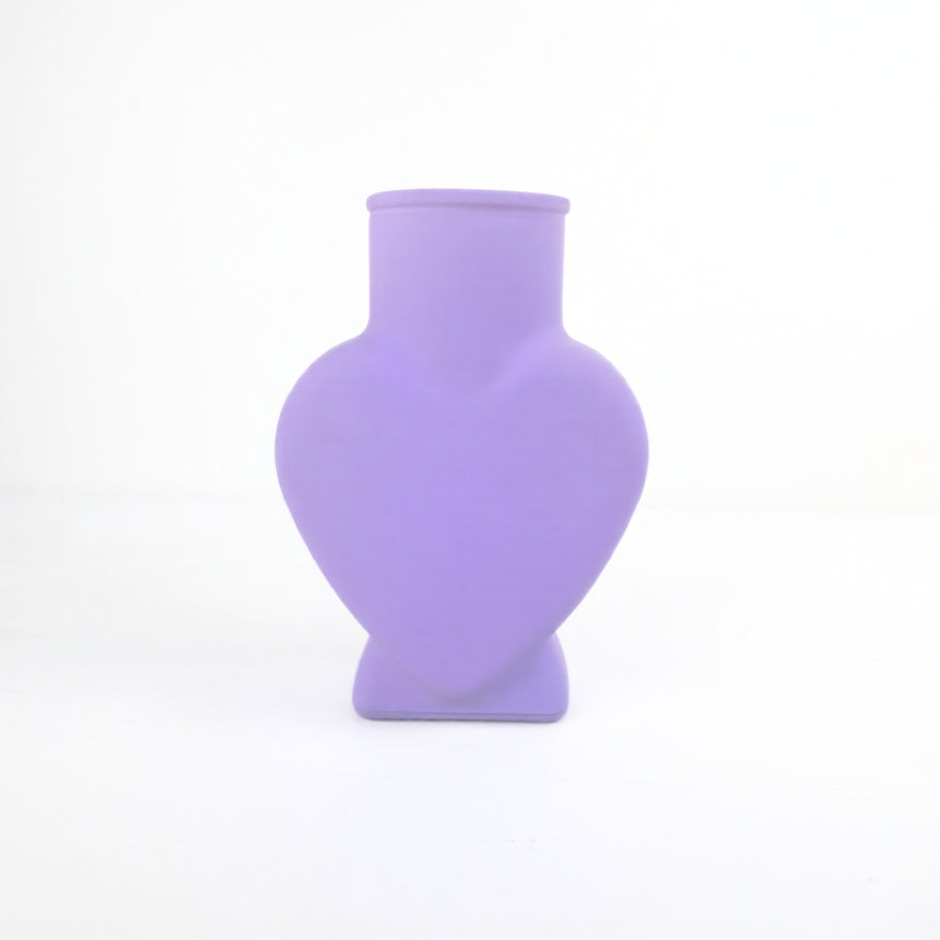 Širdies formos stiklinė vaza 7x15x22 cm
