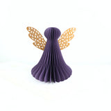 Pastatomas angelas violetinės spalvos 7x14 cm