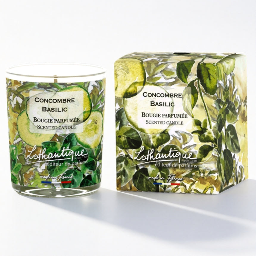 AGURKAS ir BAZILIKAS sojų vaško žvakė 160 g., JARDIN D'AQUARELLES