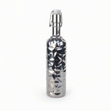 Stiklinis sidabro spalvos butelis 34,3x8,5 cm