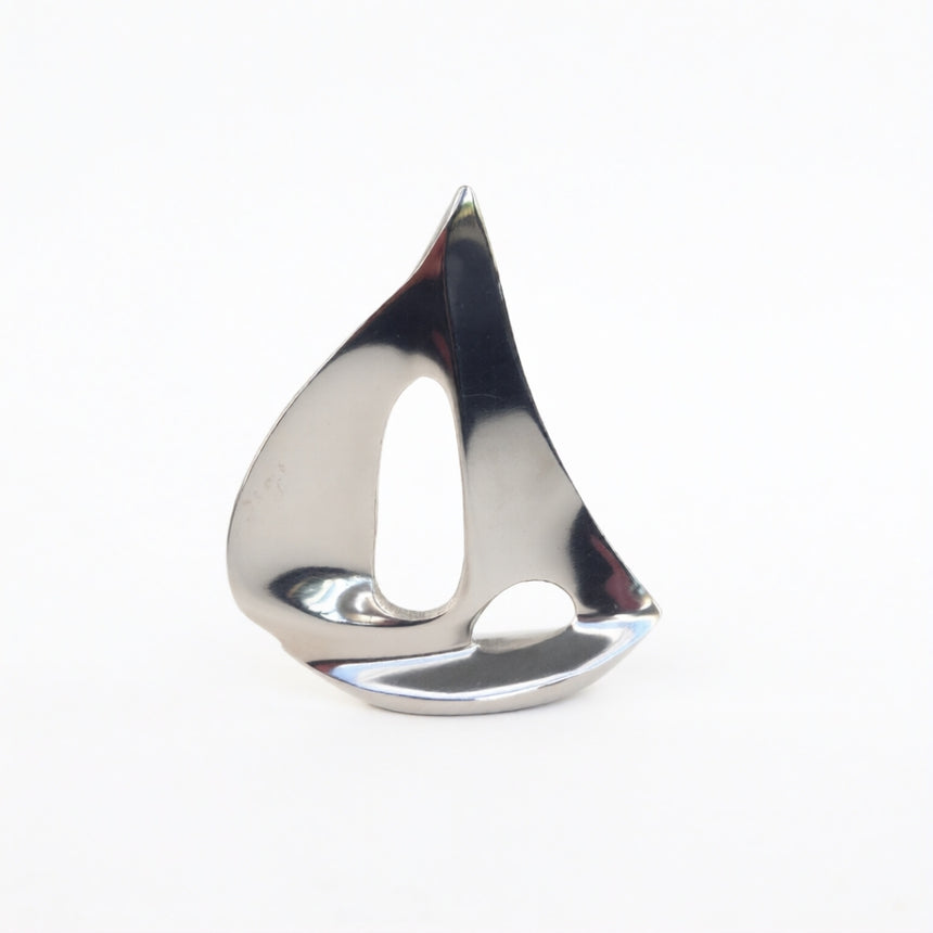 Dekoratyvinė chrominė burlaivio figūrėlė 12x10,3 cm