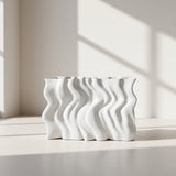 Plati 3D keramikos vaza 'Vandens bangos' 35x12x22 cm