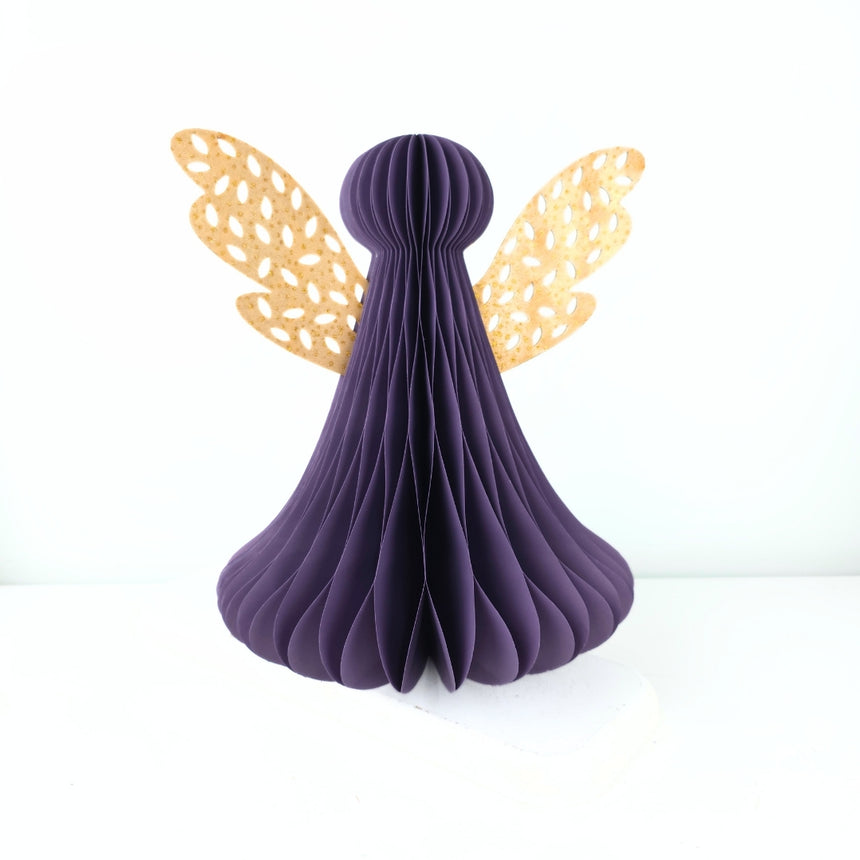 Pastatomas angelas violetinės spalvos 27x30 cm