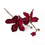 Magnolijos šaka 52 cm-burgundo spalvos