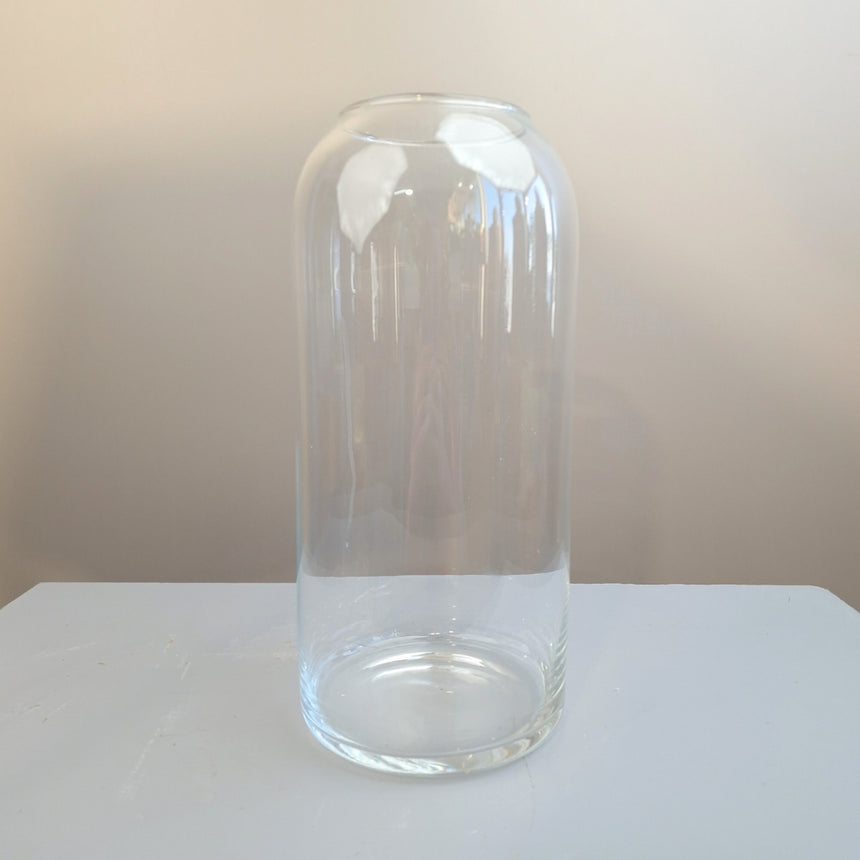 Stiklinė cilindro formos vaza 30x12 cm