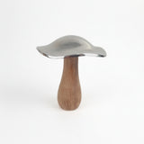 Grybas pagamintas iš mango medienos / natūralaus metalo 14x13 cm