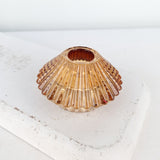 Dvipusė žvakidė | Antikinio gintaro spalvos 7x4 cm