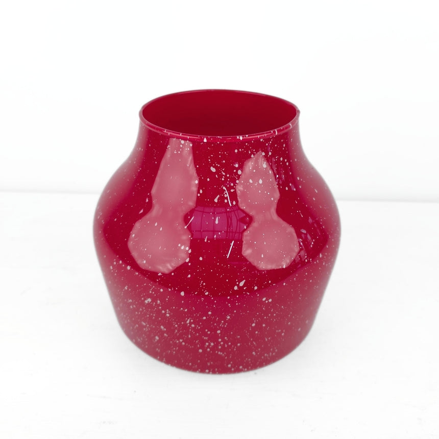 Raudona stiklinė vaza Rosso 19x16,5 cm – vaizdas 4