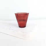 Dvipusė žvakidė I Granatų raudonos spalvos 6x6 cm
