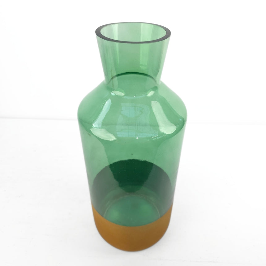 Cilindrinės dūminio stiklo vaza 6x30 cm