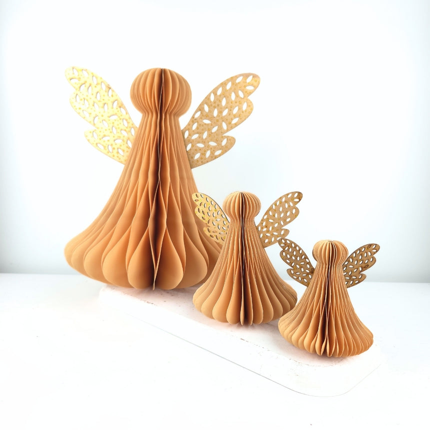 Pastatomas angelas aukso spalvos 6x10 cm