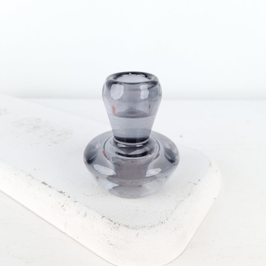 Dvipusė žvakidė | Vidurnakčio pilkos spalvos 6,2x7 cm