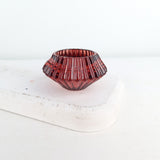 Dvipusė žvakidė | Granatų raudonos spalvos 4x7,5 cm