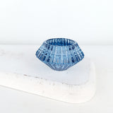 Dvipusė žvakidė | Karališkos mėlynos spalvos 7x4 cm