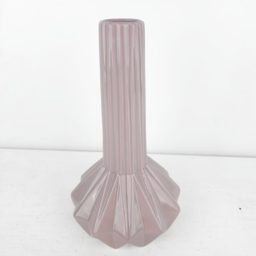 Rausva dekoratyvinė keramikinė vaza 28,5x16 cm