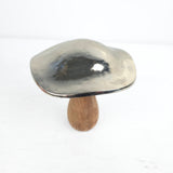 Grybas pagamintas iš mango medienos / natūralaus metalo 14x13 cm