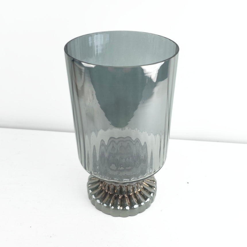 Tamsaus stiklo vaza 15x15x28 cm
