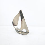 Dekoratyvinė chrominė burlaivio figūrėlė 16,5x14,5 cm
