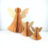 Pastatomas angelas aukso spalvos 7x14 cm