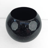 Juoda stiklinė Bolla vaza 20x21 cm