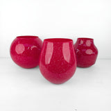 Raudona stiklinė vaza Rosso 21,5x16 cm – vaizdas 2