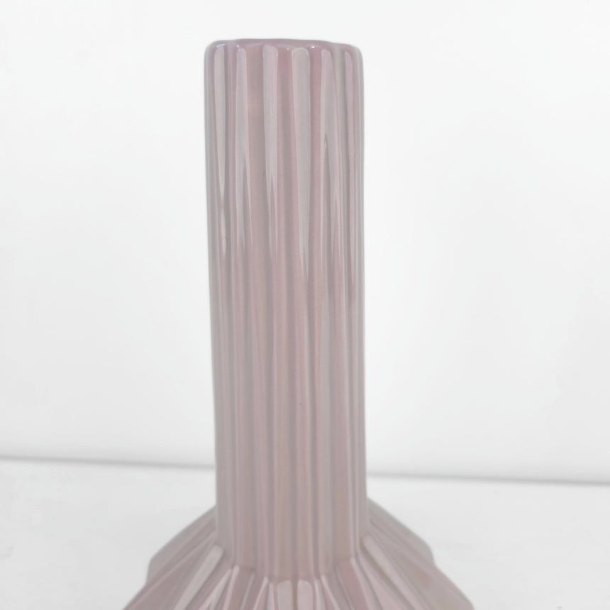 Rausva dekoratyvinė keramikinė vaza 28,5x16 cm