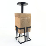 Moderni industrinio stiliaus žvakidė 10x10x28cm