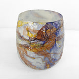 Spalvoto stiklo žvakidė 16x16x16 cm