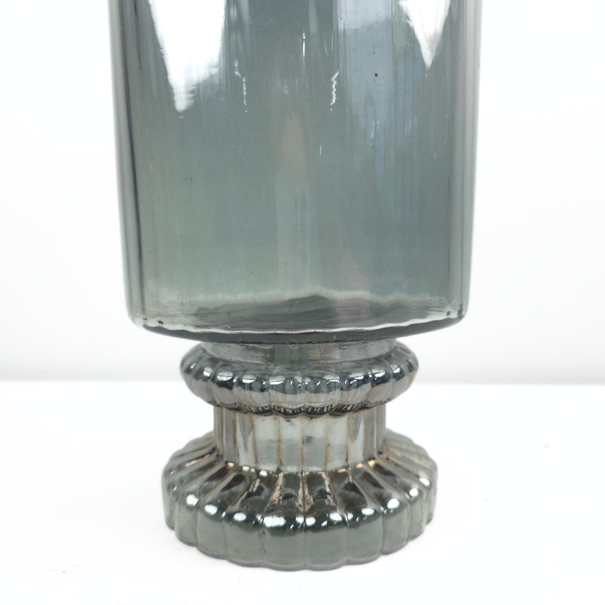 Tamsaus stiklo vaza 15x15x28 cm