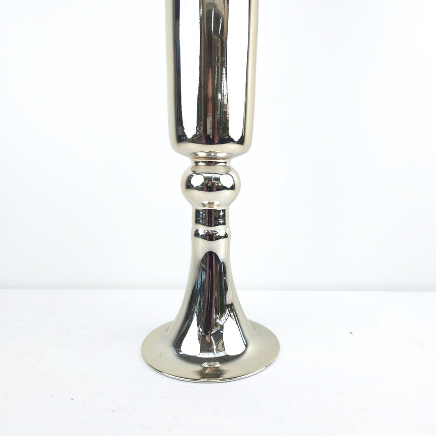 Aukšta sidabro spalvos vaza 57x16,5x16,5 cm