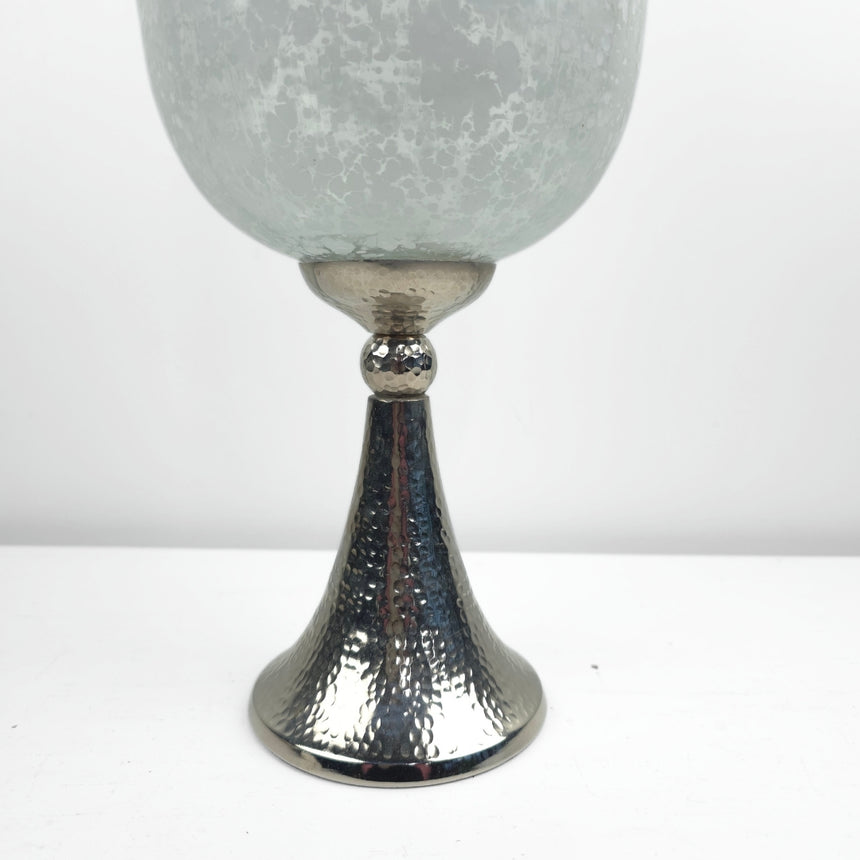 Metalinė vaza ant kojos 36x15 cm