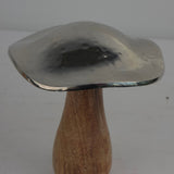 Grybas pagamintas iš mango medienos / natūralaus metalo 14x13 cm