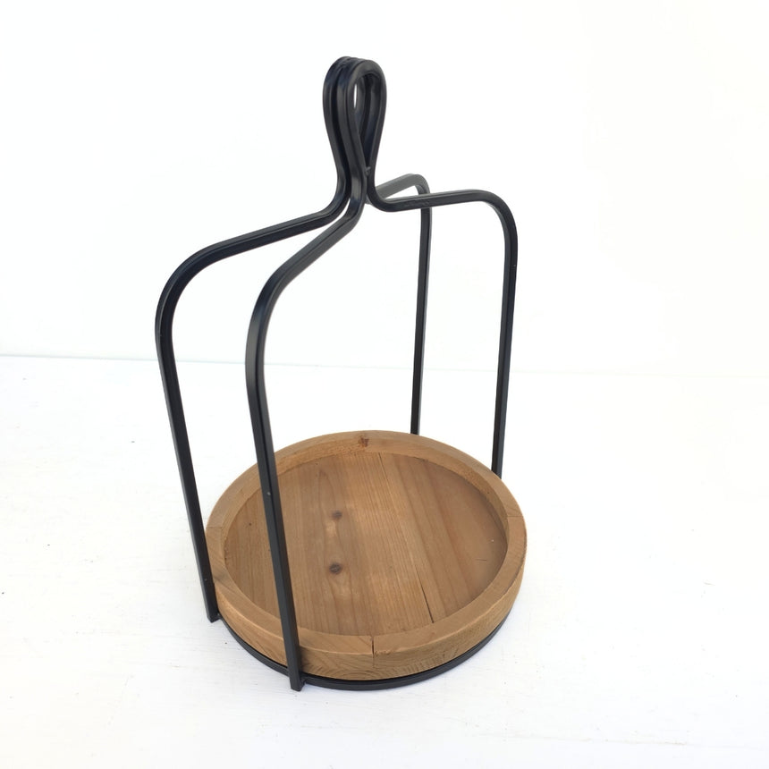 Dekoratyvinis serviravimo padėklas-stovas 'Loop' 22x22x33 cm