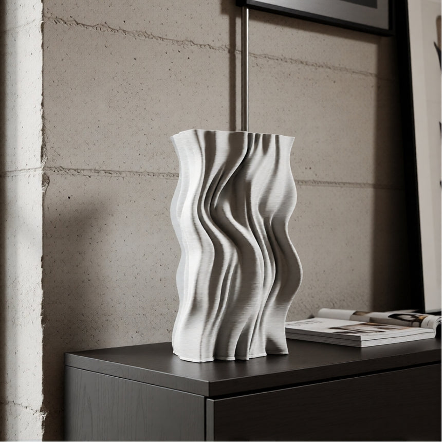 Plati 3D keramikos vaza 'Vandens banga' 21x13,5x38 cm