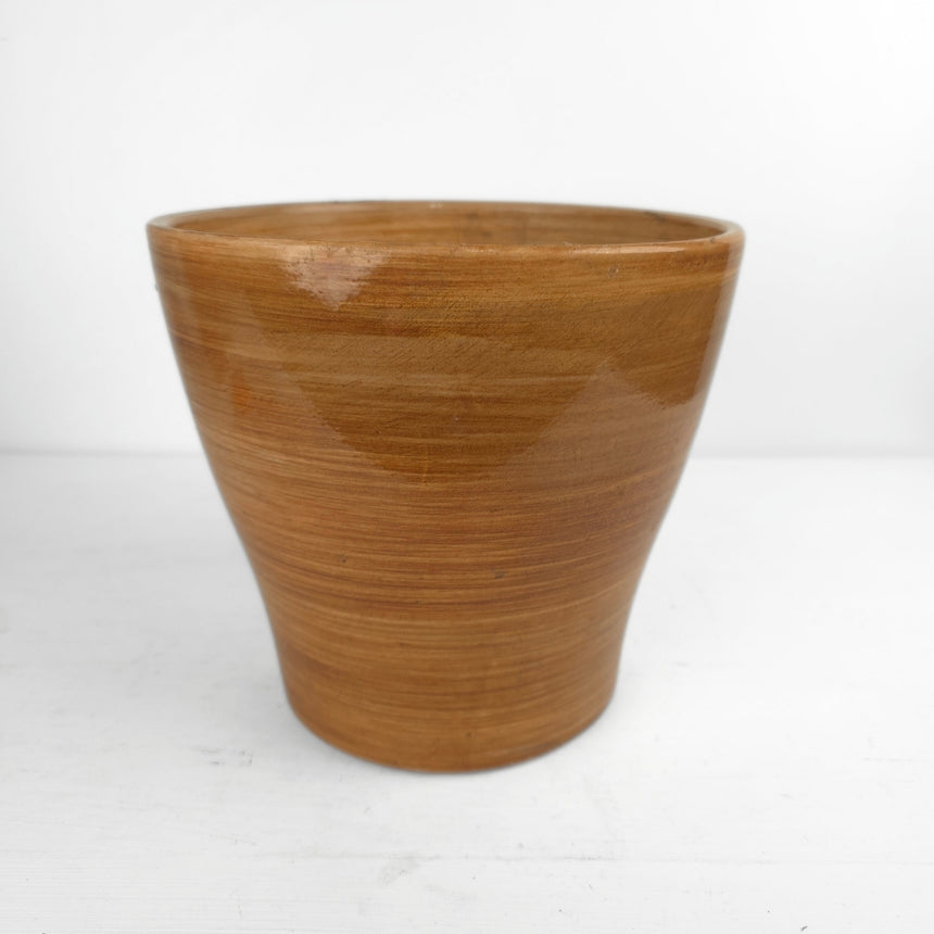 Terra Gold minimalistinis glazūruotos keramikos vazonas 21x20 cm