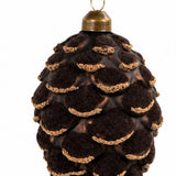 Rudo stiklo kankorėžis 14 cm