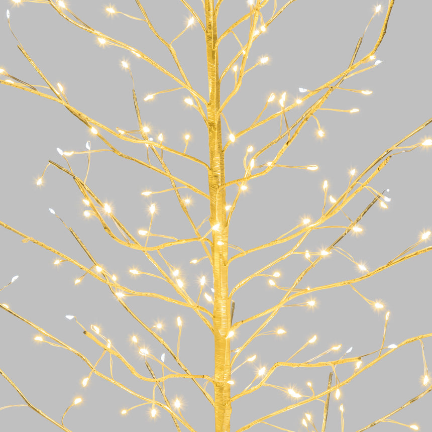 Šakų medis 120 cm 330 LED šampano spalvos LINDEN