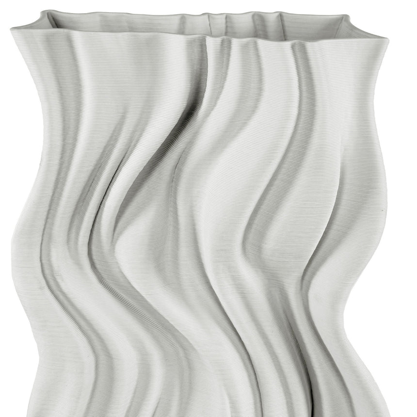 Plati 3D keramikos vaza 'Vandens banga' 21x13,5x38 cm