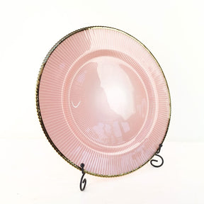 sodoela Padėklai Padėklas „Vetro Rosa“ Ø33 cm, rausvos sp.