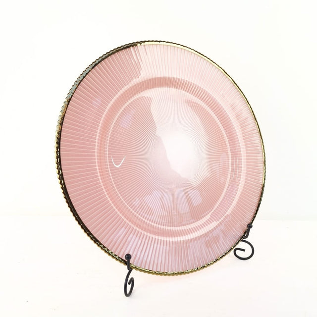 sodoela Padėklai Padėklas „Vetro Rosa“ Ø33 cm, rausvos sp.