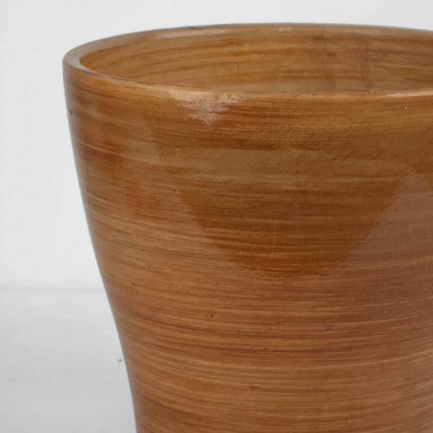 Terra Gold minimalistinis glazūruotos keramikos vazonas 21x20 cm