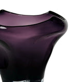 Organiško dizaino violetinė stiklo vaza 30x24 cm
