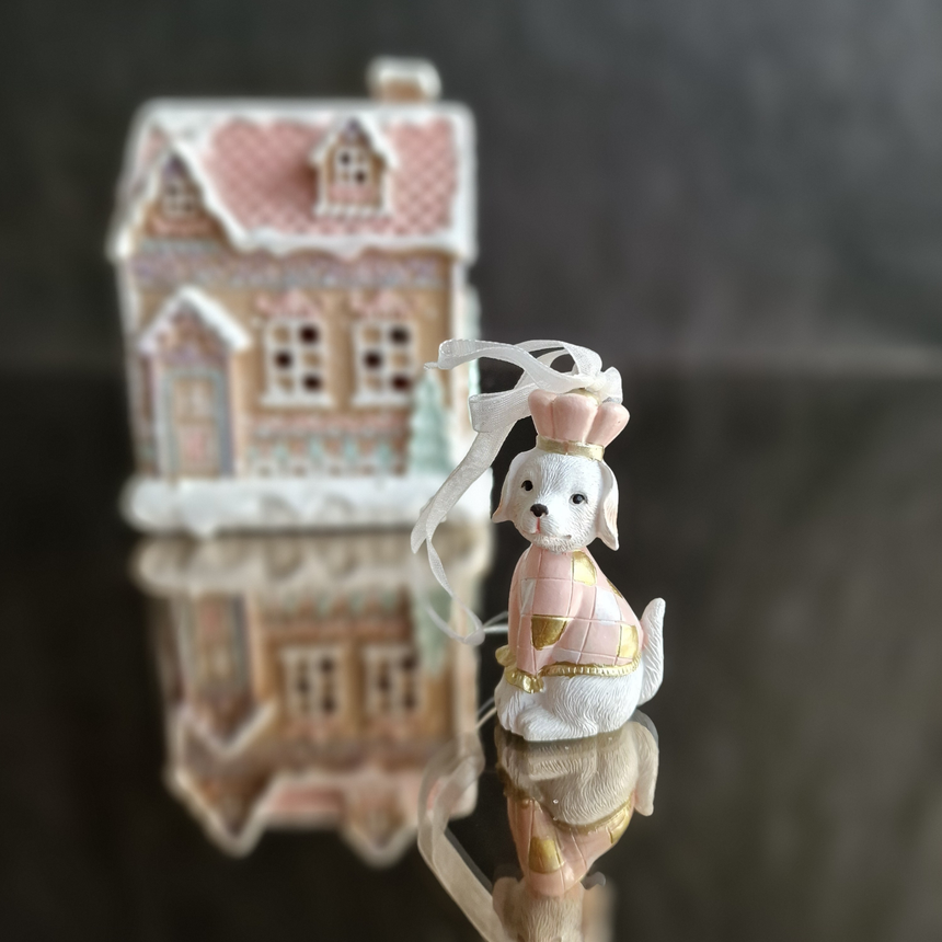 Žaisliukas - pakabukas rožinė šunytė