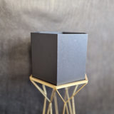 Vazonas su aukso spalvos stovu 20x63 cm