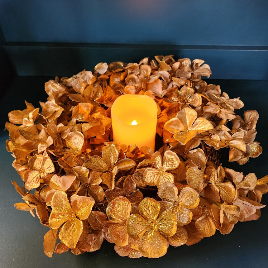 Hortenzijų vainikas 42 cm skersmens
