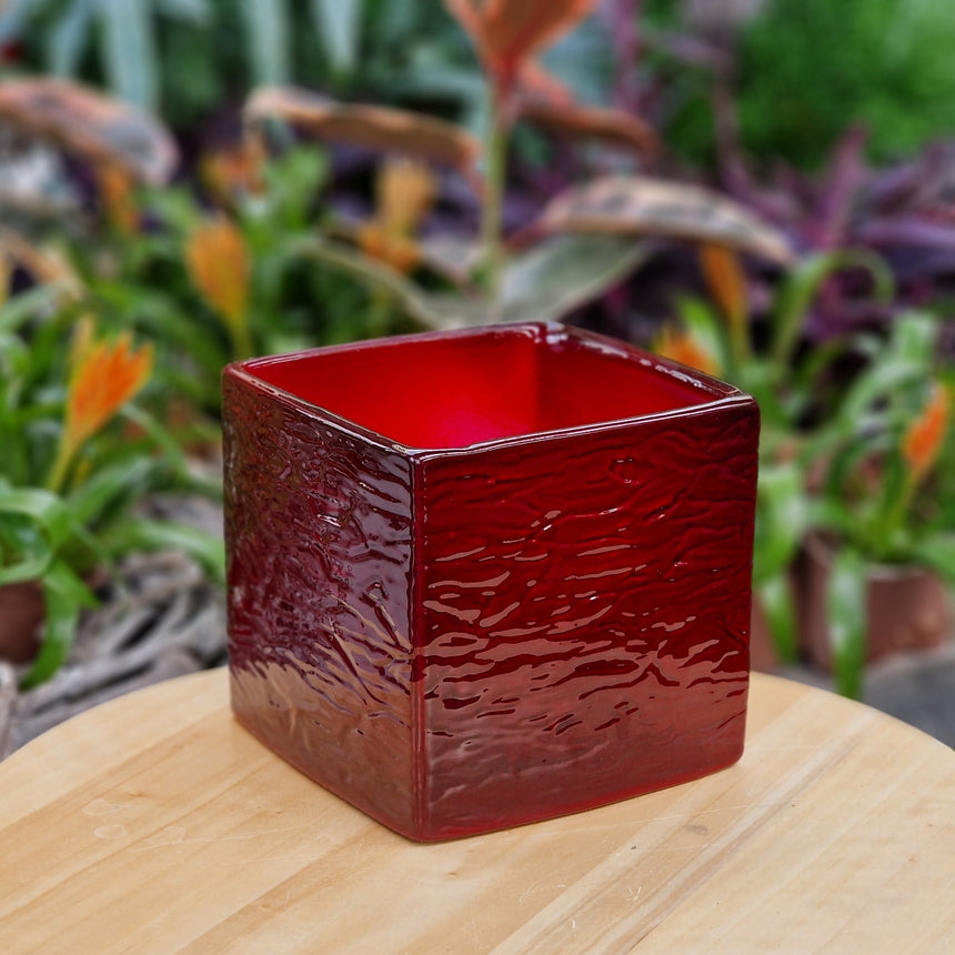 Keraminis gėlių vazonas KVADRATINĖ UOLA 14.5x14.5x15 cm