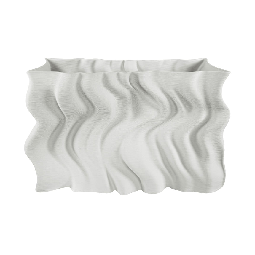 Plati 3D keramikos vaza 'Vandens bangos' 35x12x22 cm