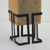 Moderni industrinio stiliaus žvakidė 10x10x28cm