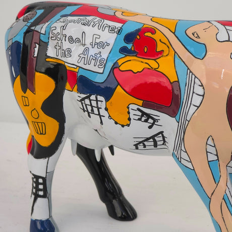 CowParade karvė Picowso's School of the Arts 20x30 cm – vaizdas 5