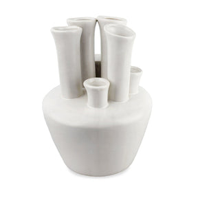 sodoela Vazos Keraminė vaza „Tubes“, matinė balta, 25 cm